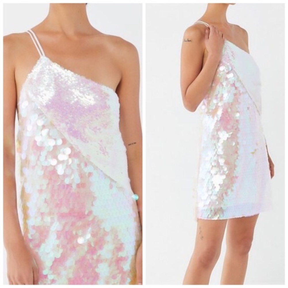 Urban outfitters hologram sequin mini dress